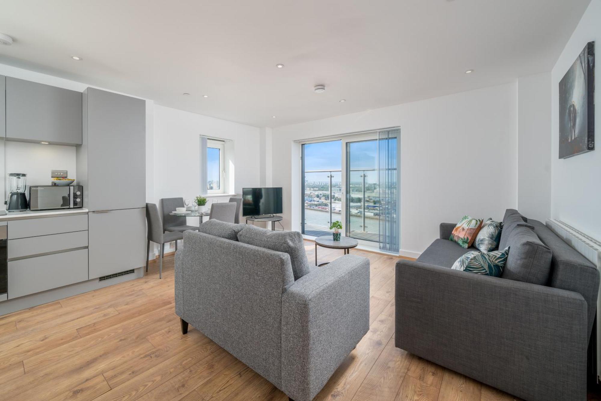 Skyvillion - London River Thames Top Floor Apartments By Woolwich Ferry, Mins To London Excel, O2 Arena , London City Airport With Parking Luaran gambar